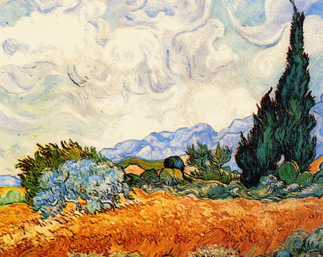 Vincent Van Gogh Wheat Field With Cypresses